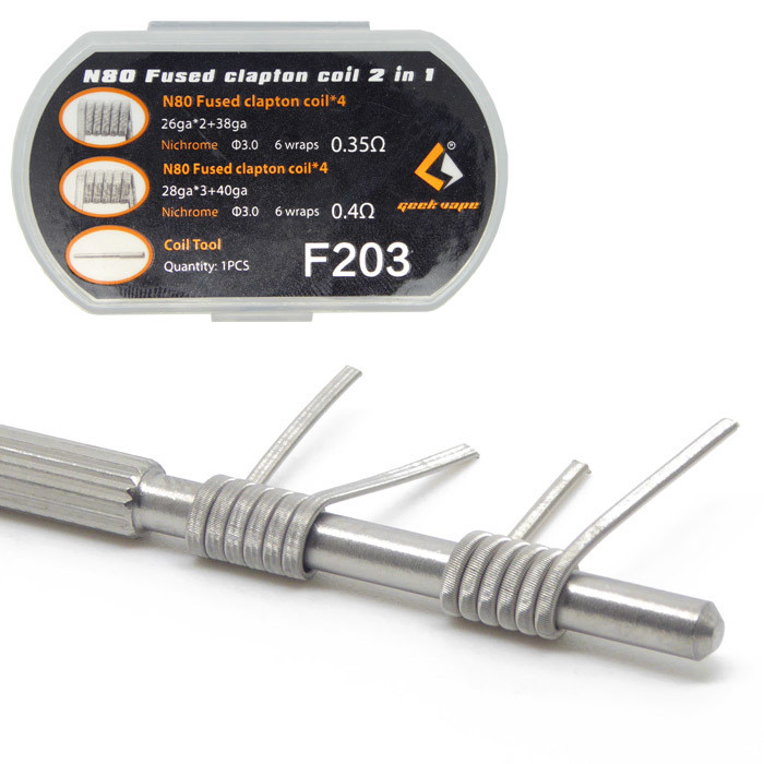 [001442] N80 Fused Clapton Coil 2 in 1 F203 - GEEKVAPE